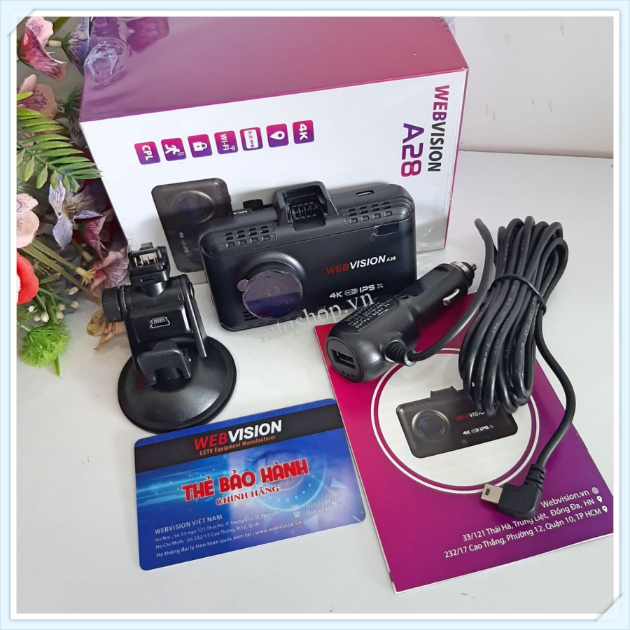[Trả góp 0%]Camera hành trình ô tô WEBVISION A28 chính hãng