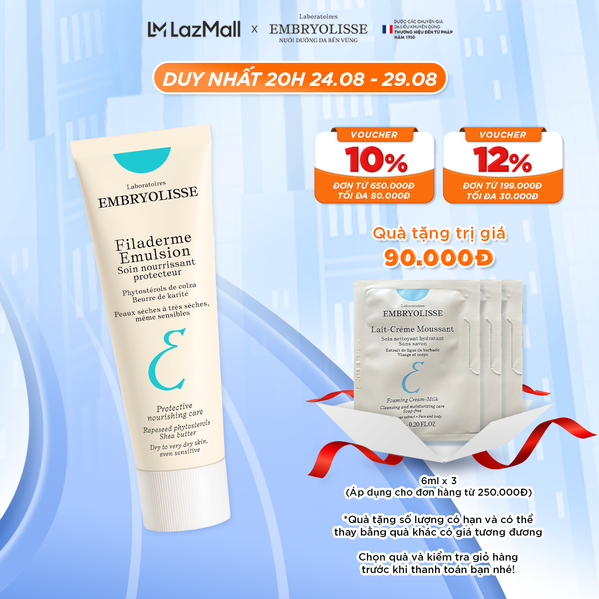 Sữa Dưỡng Trẻ Hóa Căng Bóng Da Và Chăm Sóc Da Toàn Diện Embryolisse Filaderme Émulsion 75ml