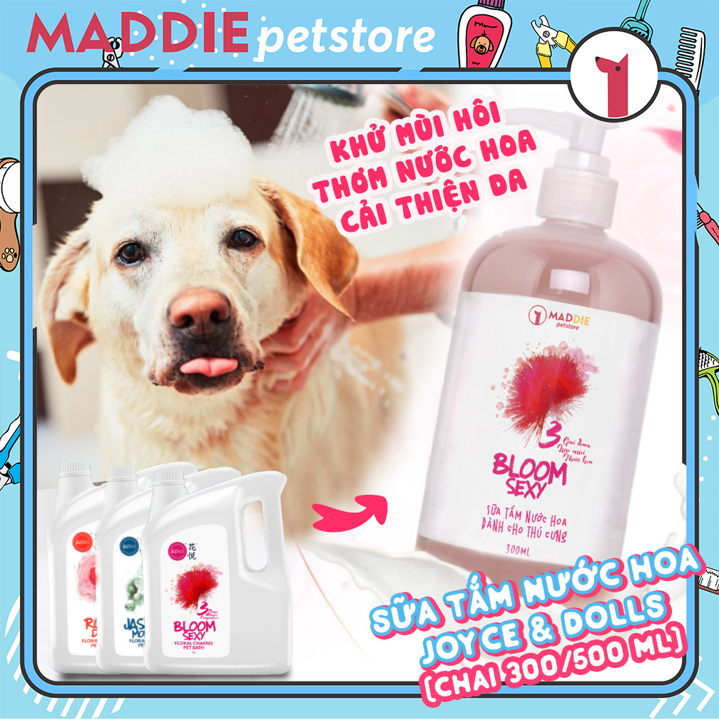 [500ML] - SỮA TẮM NƯỚC HOA KHỬ MÙI DÀNH CHO CHÓ MÈO - Joyce & Doll ROSE DEW - HƯƠNG HOA HỒNG - JD BLOOM SEXY - HƯƠNG HOA CAM - JD JASMINE MODERN - HƯƠNG HOA NHÀI -500ML - MADDIE PETSTORE