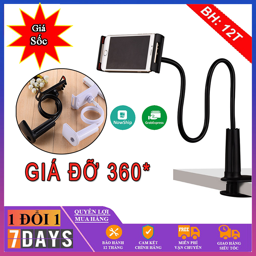 Giá Đỡ Kẹp Điện Thoại, Máy Tính Bảng Có Chân Kẹp Đầu Giường