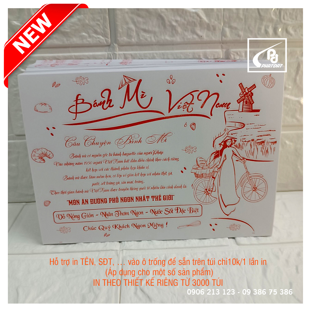 Giấy gói bánh mì 1kg khoảng 580 - 600 tờ chủ đề câu chuyện bánh mì giá tốt giá sỉ giá rẻ