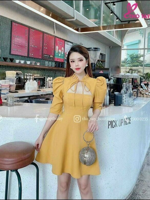 [ Voucher 50k Freeship Max 0 đồng toàn quốc ] ĐẦM TIỂU THƯ TAY PHỒNG DÁNG VÁY XÒE BỒNG, ĐẦM CỔ TRỤ, VÁY XÒE ĐI TIỆC, ĐẦM CỔ VUÔNG NHIỀU MÀU BASIC