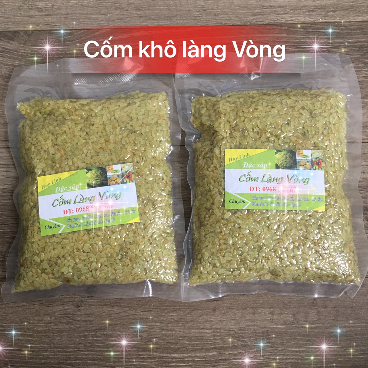 1 Kg Cốm khô làng Vòng chính hiệu Huy Linh, đặc sản ngon số 1 Hà Nội, làm chả cốm, xôi cốm, chè cốm, kem cốm..