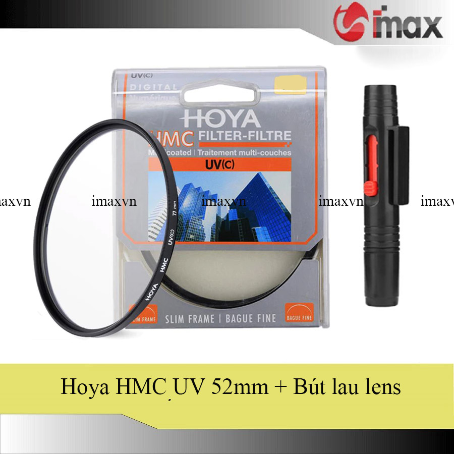 Kính lọc filter hoya hmc uv 52mm + bút lau lens