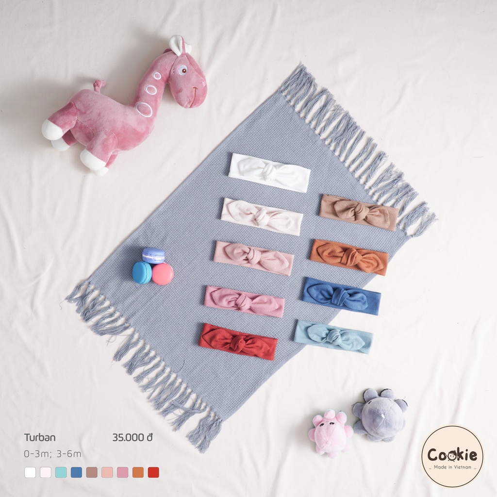 Turban- băng đô cho bé gái 0-6 tháng- Cookie