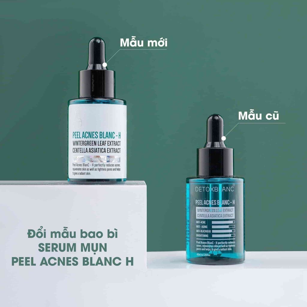 Serum trị mụn lộc đề detox blanc - chai 40ml giúp làm mờ sẹo thâm, ngăn chặn mụn tái phát hiệu quả