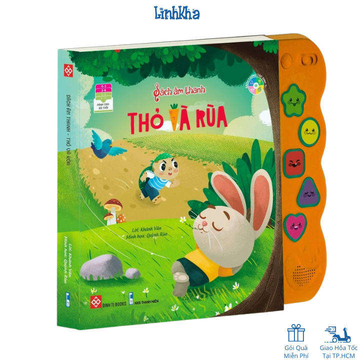 Sách âm thanh thỏ và rùa - cho bé 0-6 tuổi