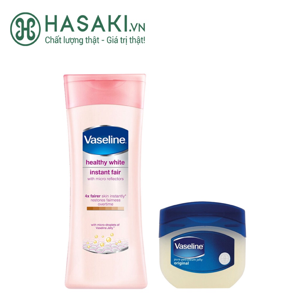 Sữa dưỡng thể vaseline sáng da + tặng sáp dưỡng ẩm