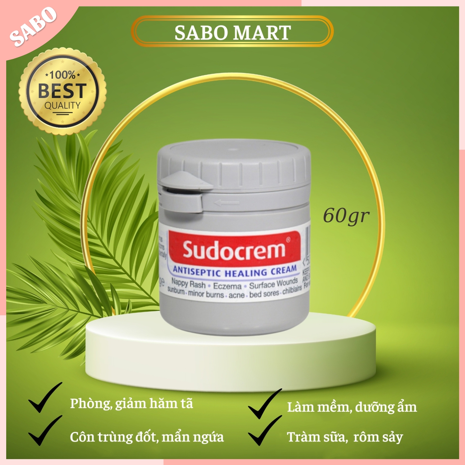 Kem hăm tã sudo crem hộp 60gr cho bé