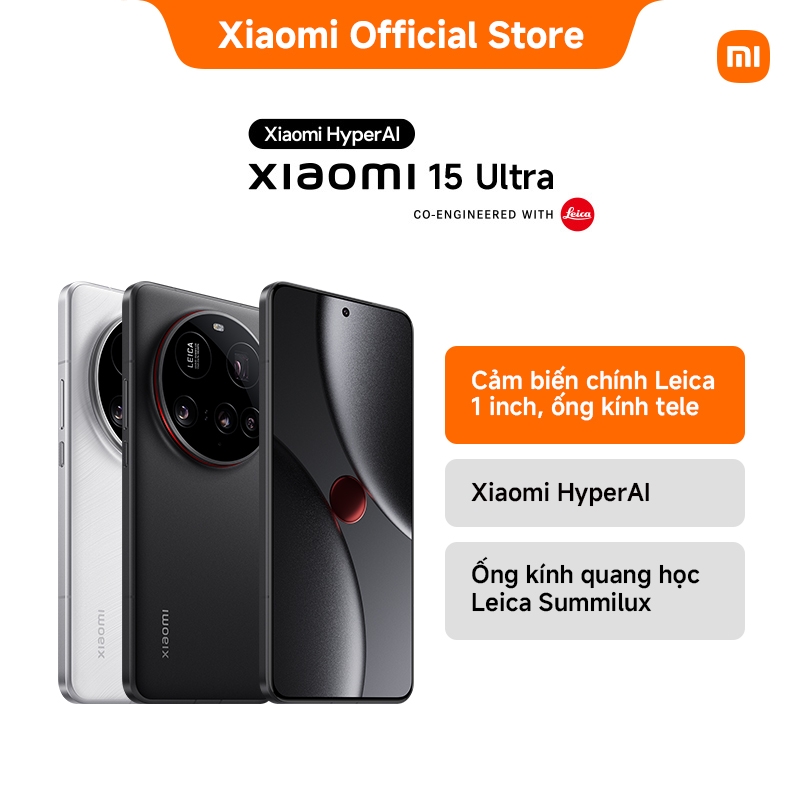 Điện thoại thông minh Xiaomi 15 Ultra (16+512GB) | Camera Leica | Ống kính tele 200MP | Xiaomi Hyper