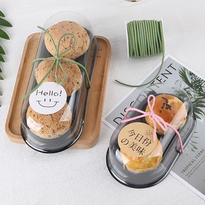 50 HỘP NHỰA ĐẾ ĐEN 2 NGĂN, MỖI NGĂN 6 CM X 6 CM, CAO 5 CM (S1179-11.5)