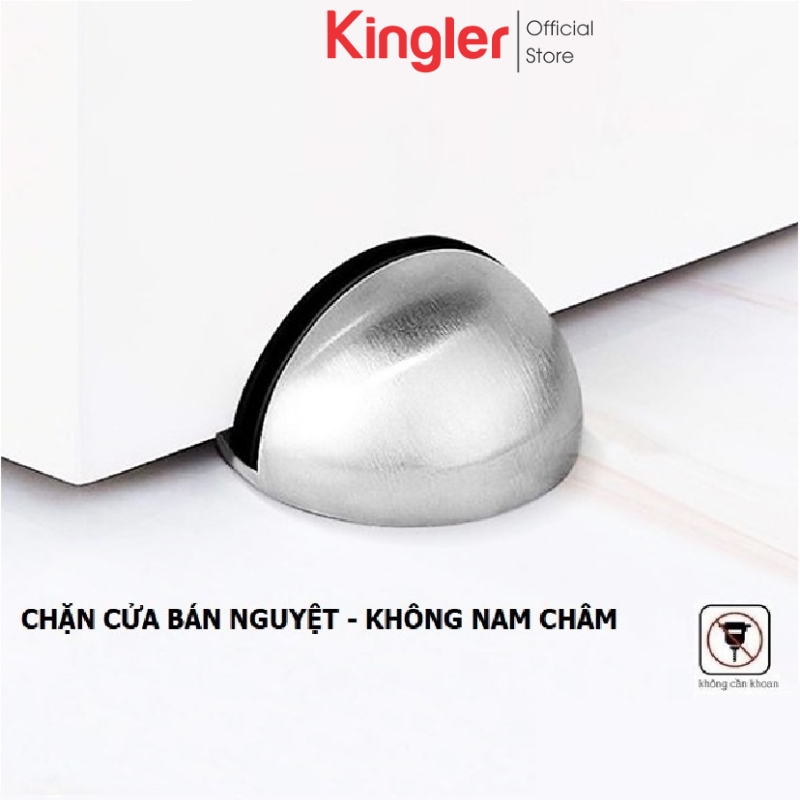 Chặn Cửa Bán Nguyệt Không Nam Châm, Chặn Cửa Gắn Sàn, Chống Va Đập Tay Nắm Cửa Với Tường, Ngăn Tiếng Ồn, An Toàn, Chặn Cửa Bảo Vệ Trẻ Em, Sử Dụng Miếng 3M Gắn Sàn Không Khoan Sàn. Kingler 1100