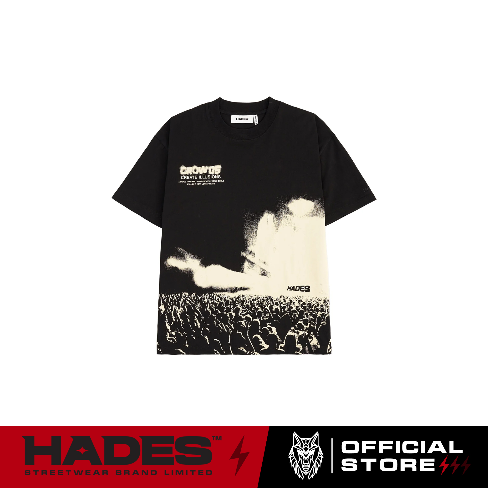 Áo thun tay lỡ unisex the crowds tee - hades brand chính hãng