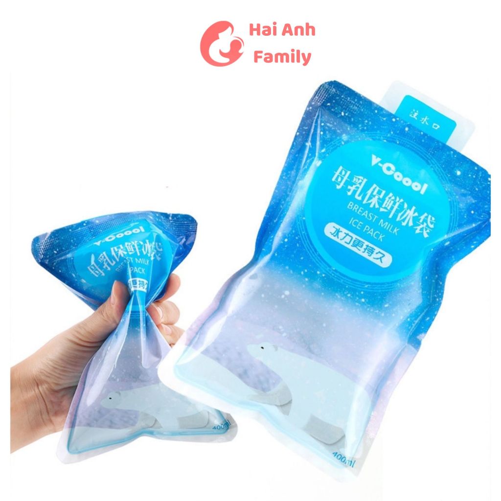 Túi đá khô giữ lạnh sữa v-coool 400ml