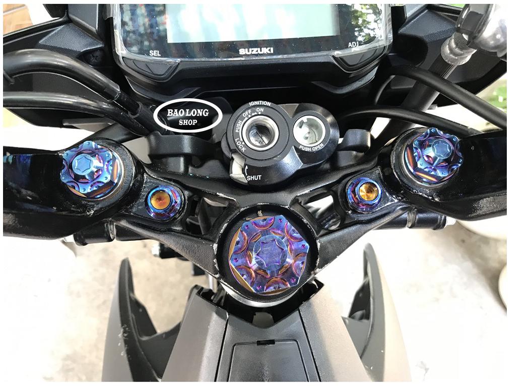 5 ỐC INOX xi Titan gắn Chảng Ba dành cho SATRIA,RAIDER FI 2018,2019