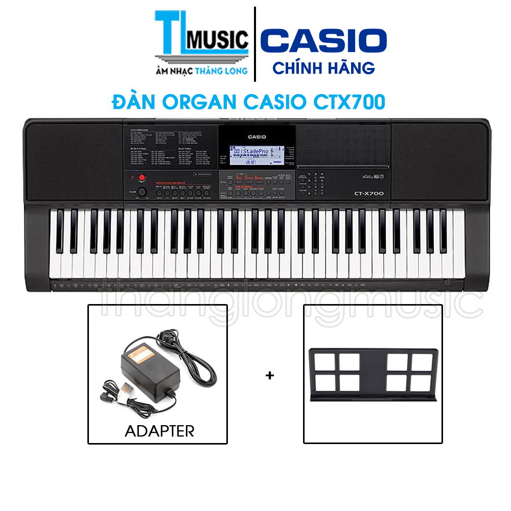 [Chính hãng] Đàn organ di động Casio CTX700 Kèm Nguồn + Giá nhạc (Casio Keyboard CTX 700) - Thăng Long Music