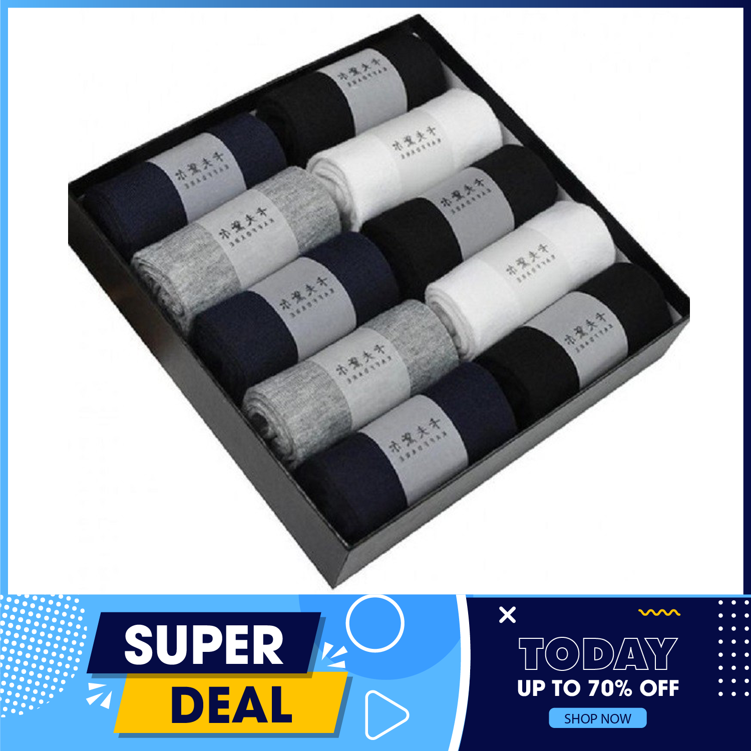 Tất nam, nữ- Bộ 10 đôi tất chống thối chân KRAFF DARE- Tất chống mùi, tất chống hôi chân - Tất nữ, tất đi trong nhà - Hàng xuất khẩu, chất lượng cao