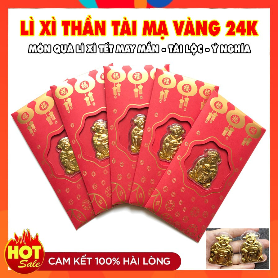 Lì xì thần tài mạ vàng 24k may mắn rước tài lộc ❤️ quà tết ý nghĩa ❤️ may mắn cho ngày vía thần tài