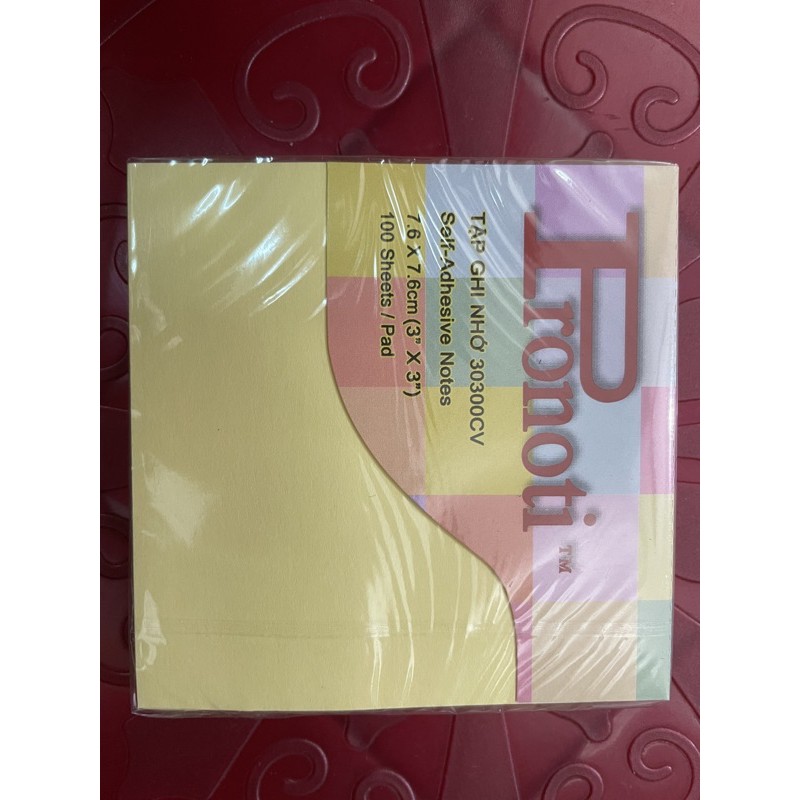 Giấy ghi chú vàng Pronoti cỡ 3x3