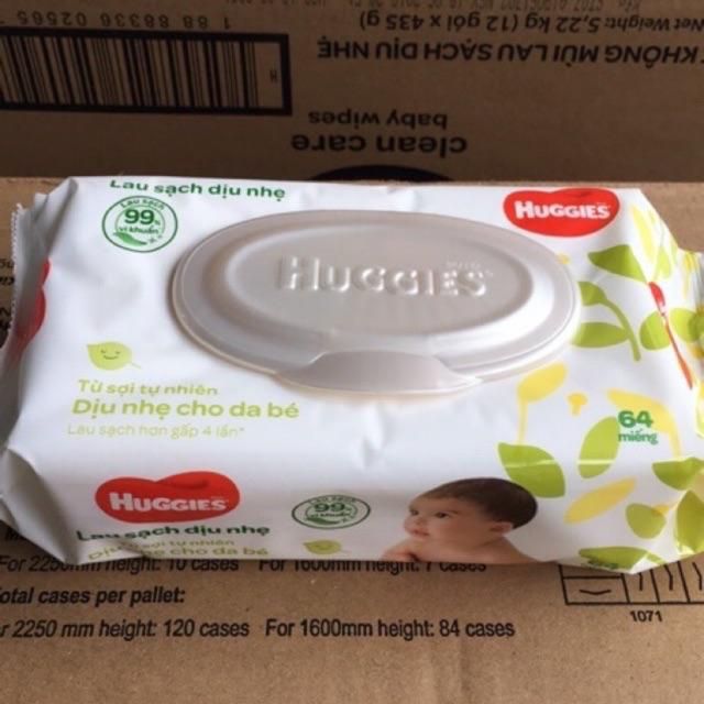 Khăn ướt không mùi Huggies 64 miếng