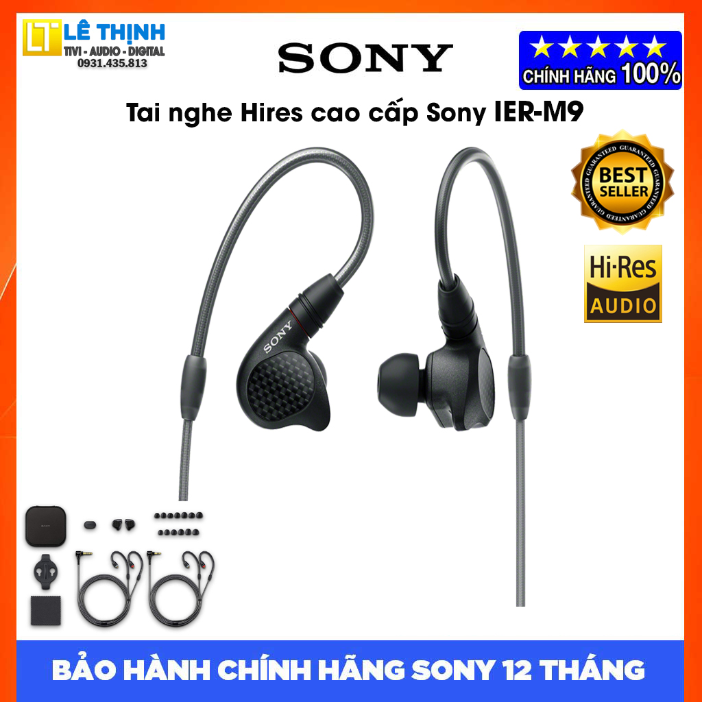 Tai nghe kiểm âm in-ear sony ier-m9 - hàng chính hãng - bảo hành chính hãng sony 12 tháng toàn quốc