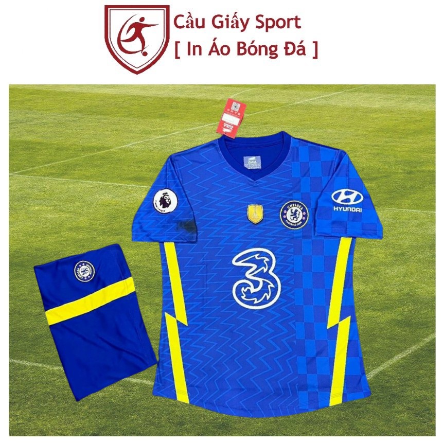 Áo bóng đá clb chelsea 2021/2022 màu xanh dương - vải thun lạnh