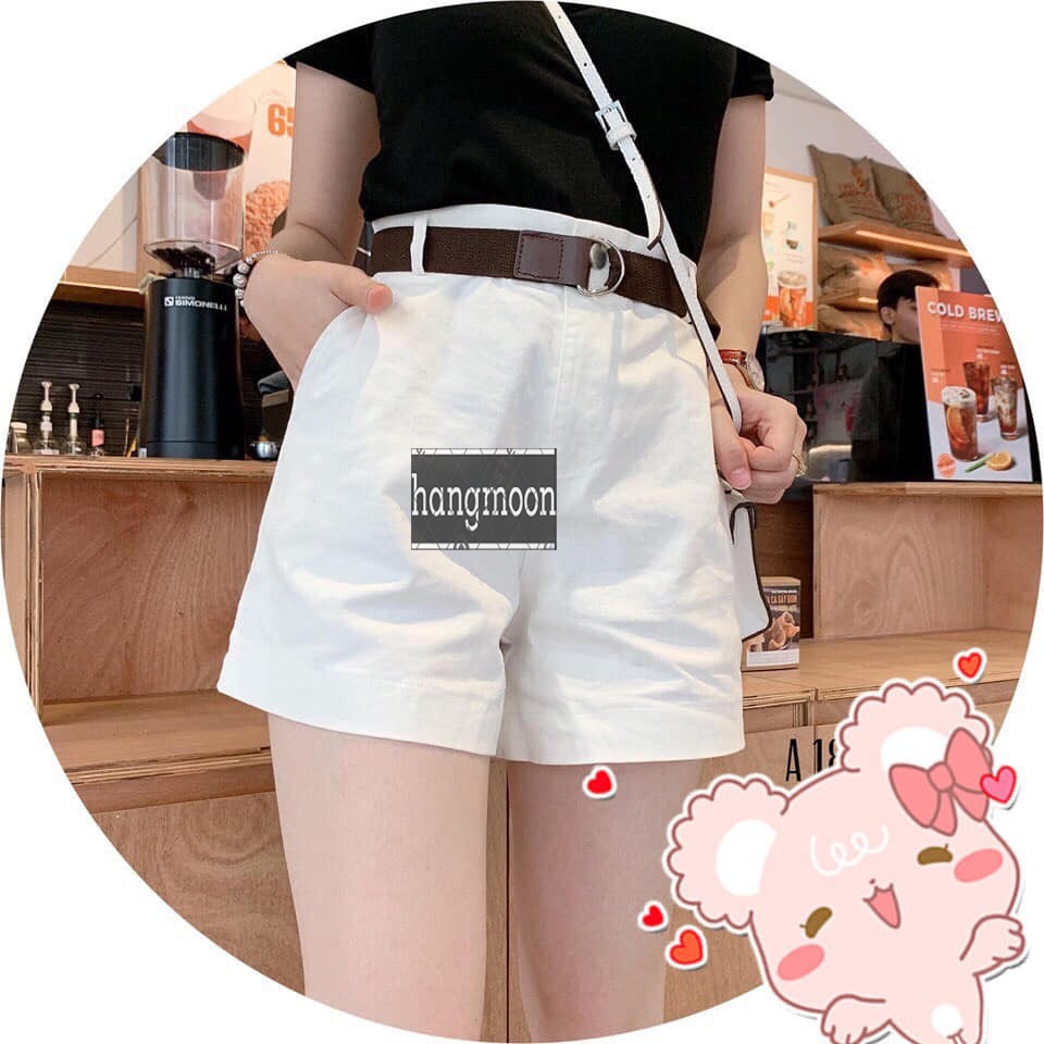 Quần đùi- short lưng cao tặng kèm dây thắt lưng