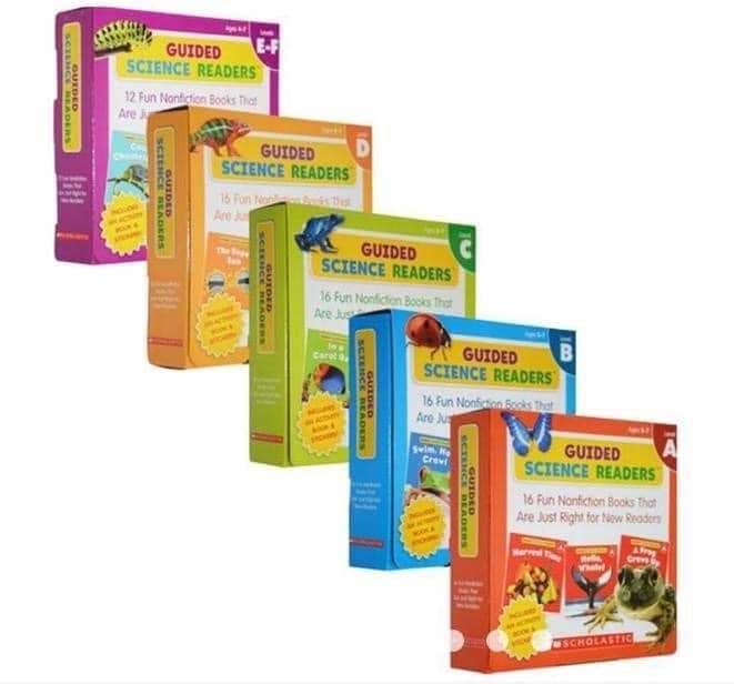 Bộ 5 hôp 81 cuốn scholastic guided science readers abcdef