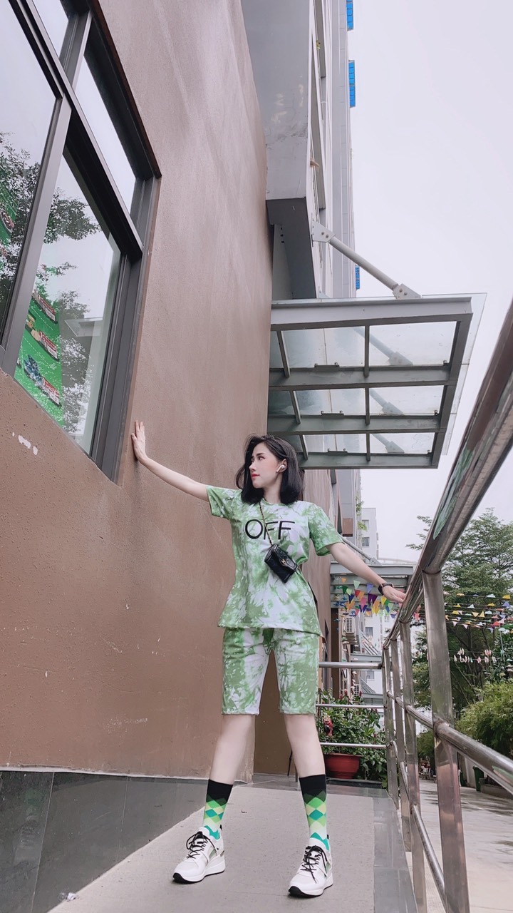 Đồ bộ mặc nhà, set bộ thun lửng vải loang chất thun co giản thoải mái