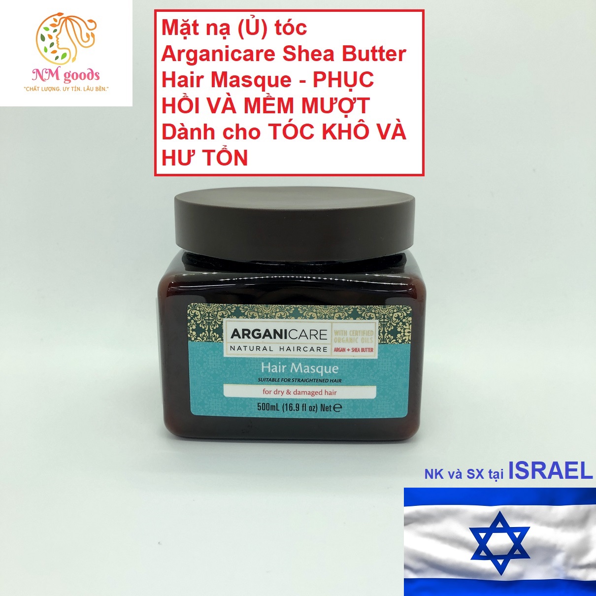 Mặt nạ tóc Arganicare Shea Butter Hair Masque
