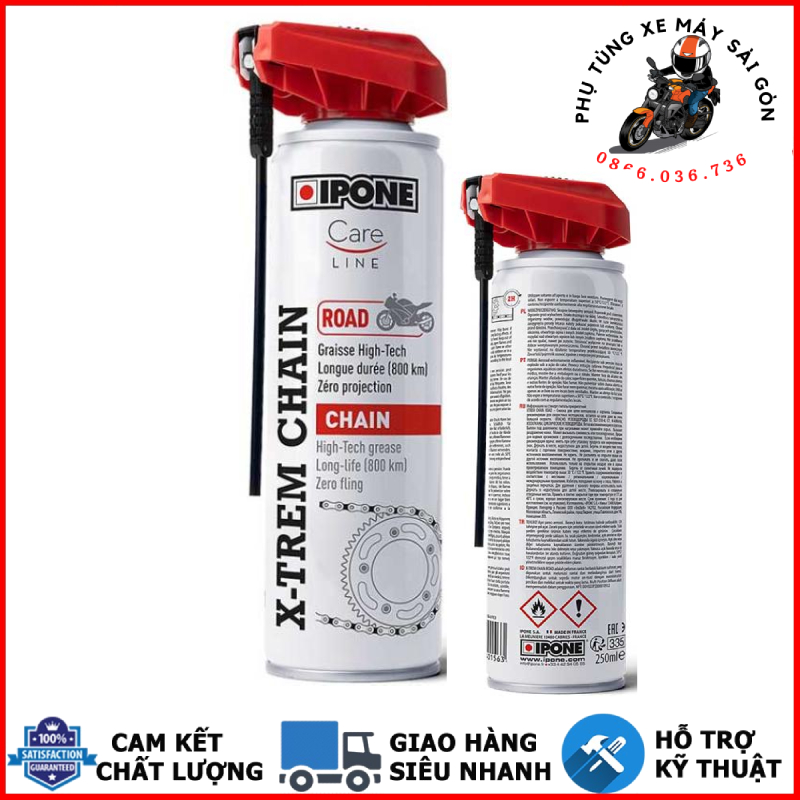 Chai xịt dưỡng sên Ipone X-trem Chain Road chính hãng - Nhập khẩu Pháp