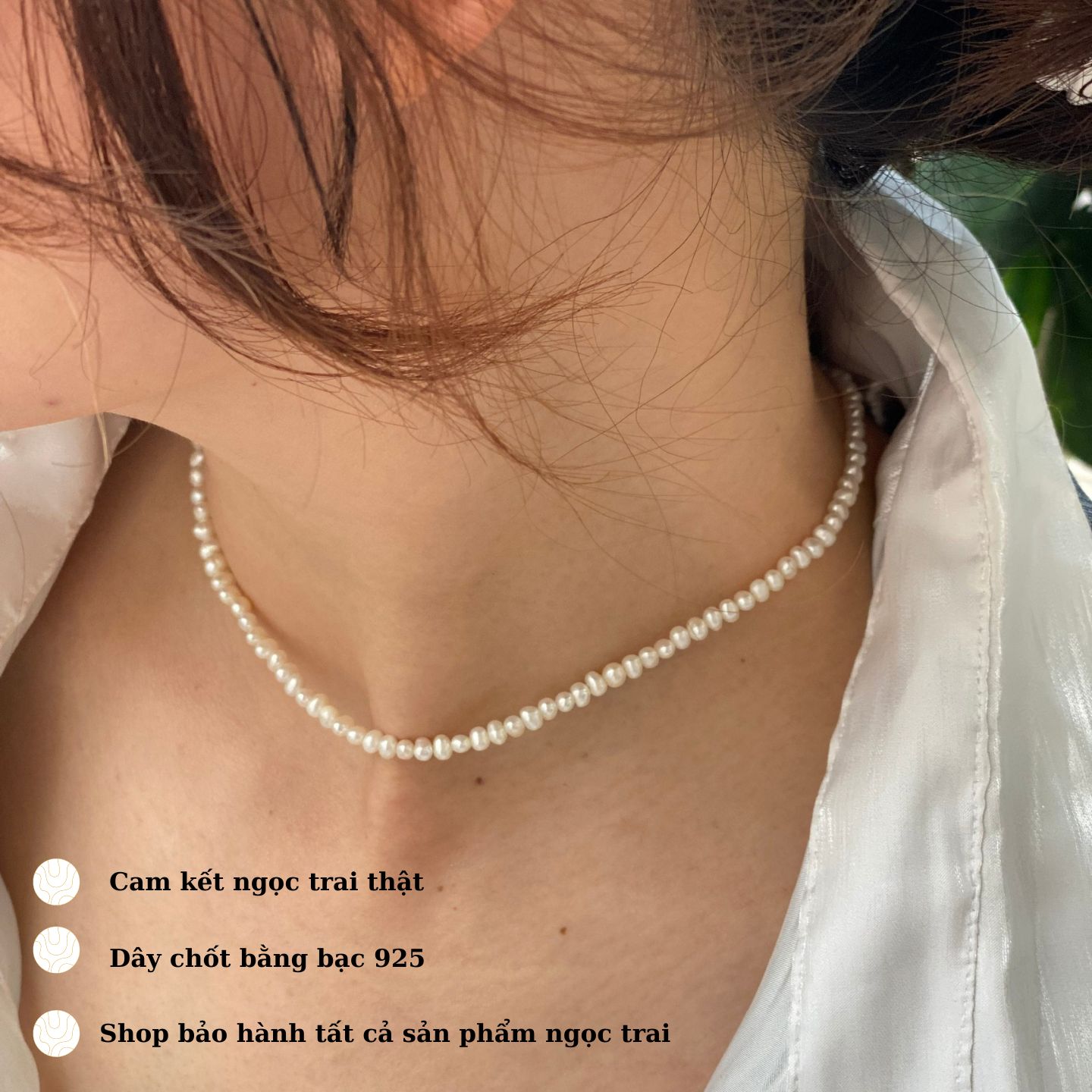  Vòng Ngọc Trai Nhí 2-3LI Hạt Ngọc Trai Thật 