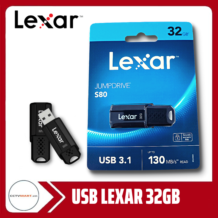 Usb lexar jumpdrive 32gb s80 usb 3.1 flash drive tốc độ đọc lên đến 130mb/s