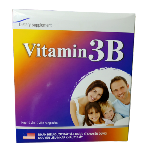 Viên uống bổ sung vitamin 3B USA Giúp bồi bổ sức khỏe, hỗ trợ bổ thần kinh, giảm đau xương khớp hộp 100v - Viên uống bổ sung vitamin 3B USA