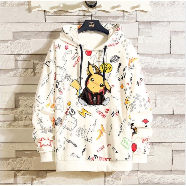 [HCM]Áo khoác Hoodie nỉ nam IN PIKACHU. Áo gió có mũ. Áo ấm. Áo chống nắng nỉ in. ÁO KHOÁC NỈ TRÊN THÂN SIÊU CUTE - TAKARA STORE