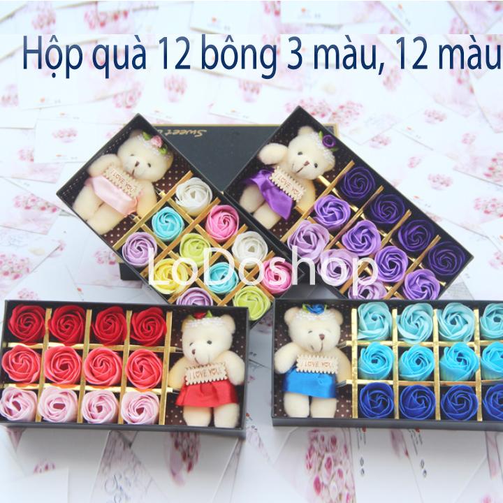 Hộp đựng quà 12 bông hồng sáp kèm gấu - Quà tặng ngày lễ tình nhân - Quà tặng sinh nhật - Quà cưới - Happy birthday - Quà 20/10 - Quà 8/3 - Quà 14/2 - Quà Valentine - Quà Noel - Quà tặng tình yêu - Quà kỷ niệm ngày cưới