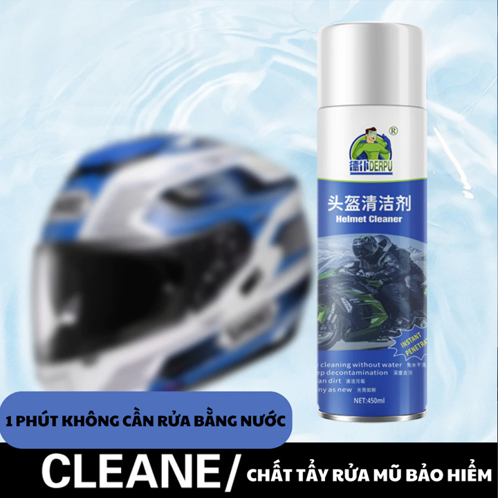 Xịt vệ sinh mũ bảo hiểm DERPU, Chai xịt vệ sinh bọt tuyết khử trùng mũ bảo hiểm làm sạch nhanh chóng tiện lợi