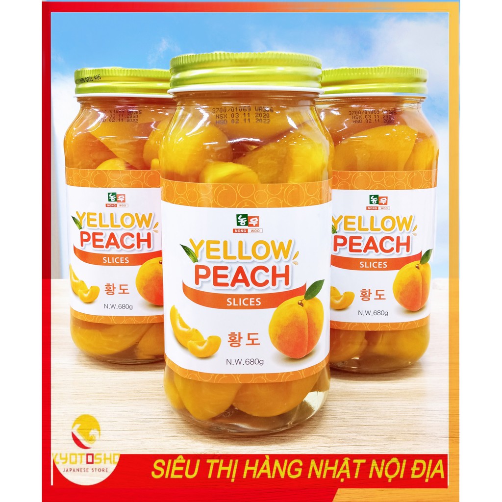 Đào vàng ngâm Nongwoo Hàn Quốc 680g