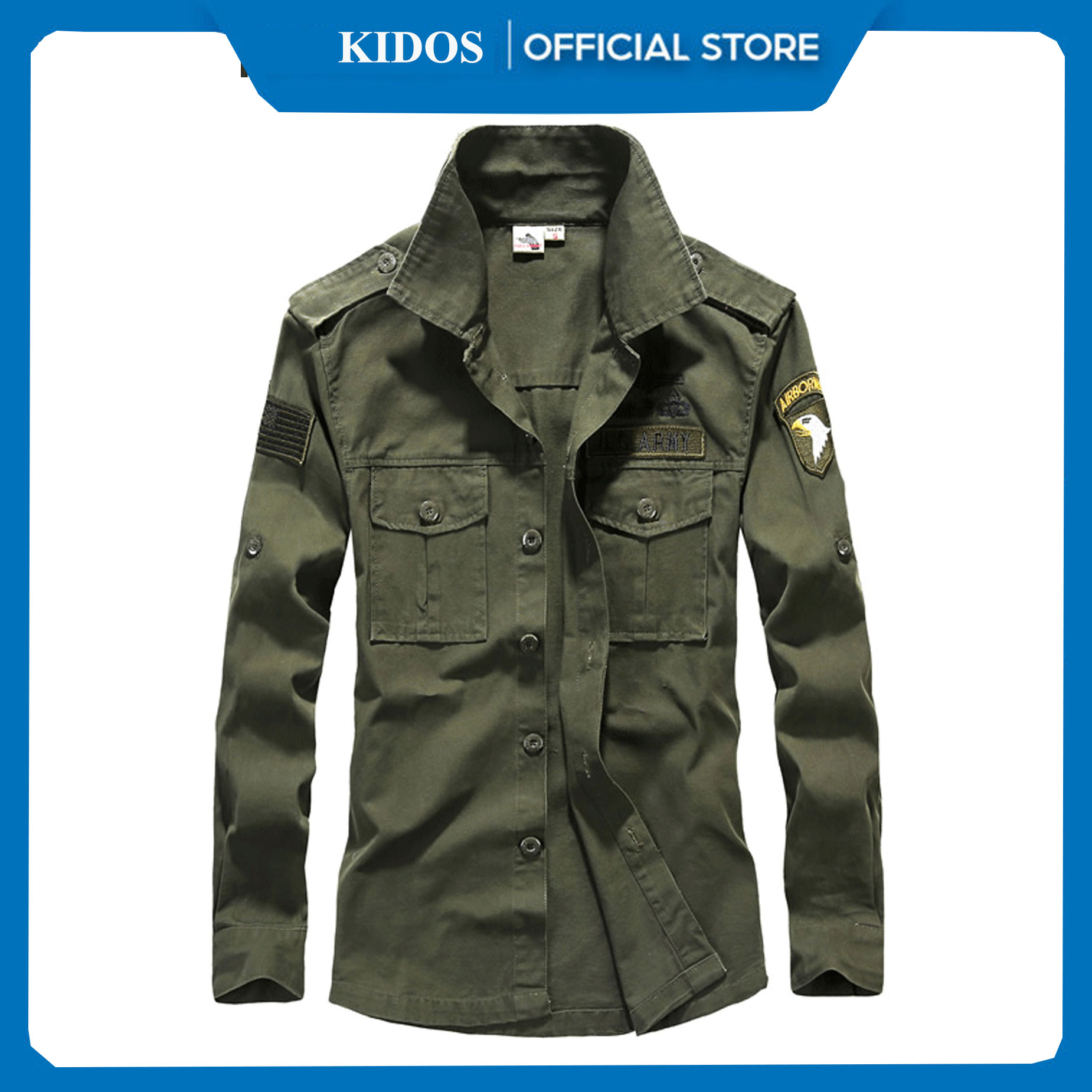 Áo Lính Mỹ thương hiệu US.ARMY Chất liệu Kaki cao cấp phong cách lính cho những anh chàng cá tính, vải bền màu cùng năm tháng đẳng cấp cực ngầu dành cho phượt thủ