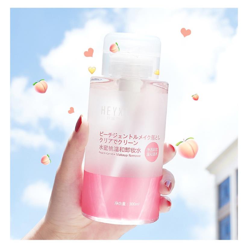 Nước Tẩy Trang Heyxi Đào Peach Gentle Makeup Remover Làm Sạch Sâu Dưỡng Ẩm Da 300ml