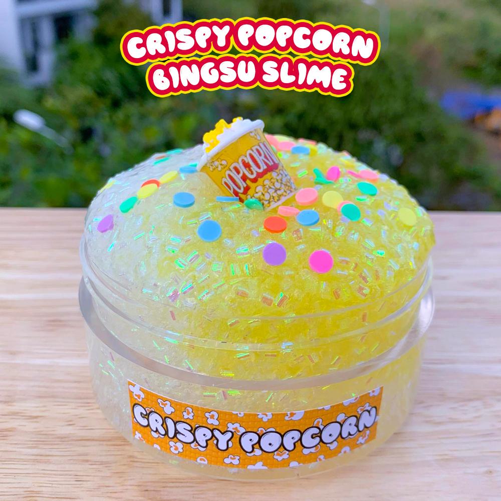 Popcorn bingsu slime 200ml - đồ chơi slime giòn, chất nhờn ma qúai lấp lánh và siêu thơm