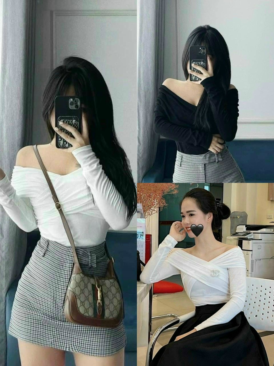 Áo thun nữ kiểu bẹt vai đáp chéo