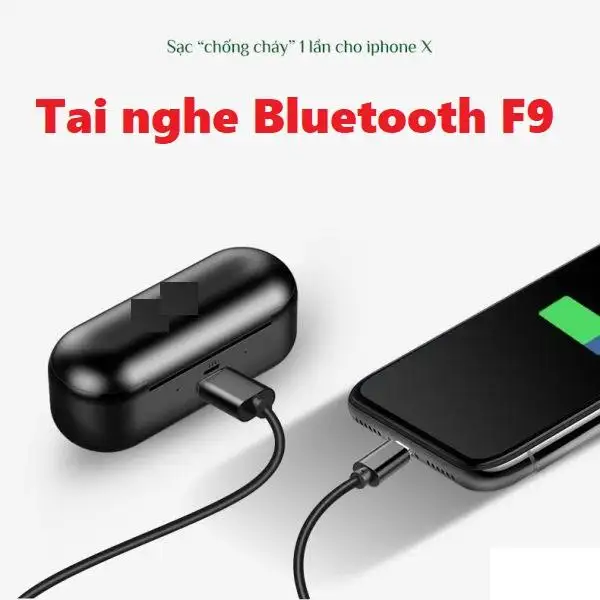 Tai Nghe Bluetooth F9 Công Nghệ Bluetooth 5.0 Kén Sạc 4800 Mah Kiêm Sạc Dự