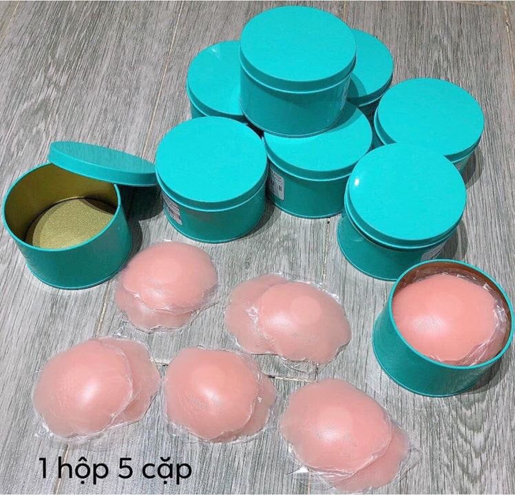 Hộp 10 miếng dán ngực silicon hình hoa cao cấp - miếng dán nhũ hoa - miếng dán ti