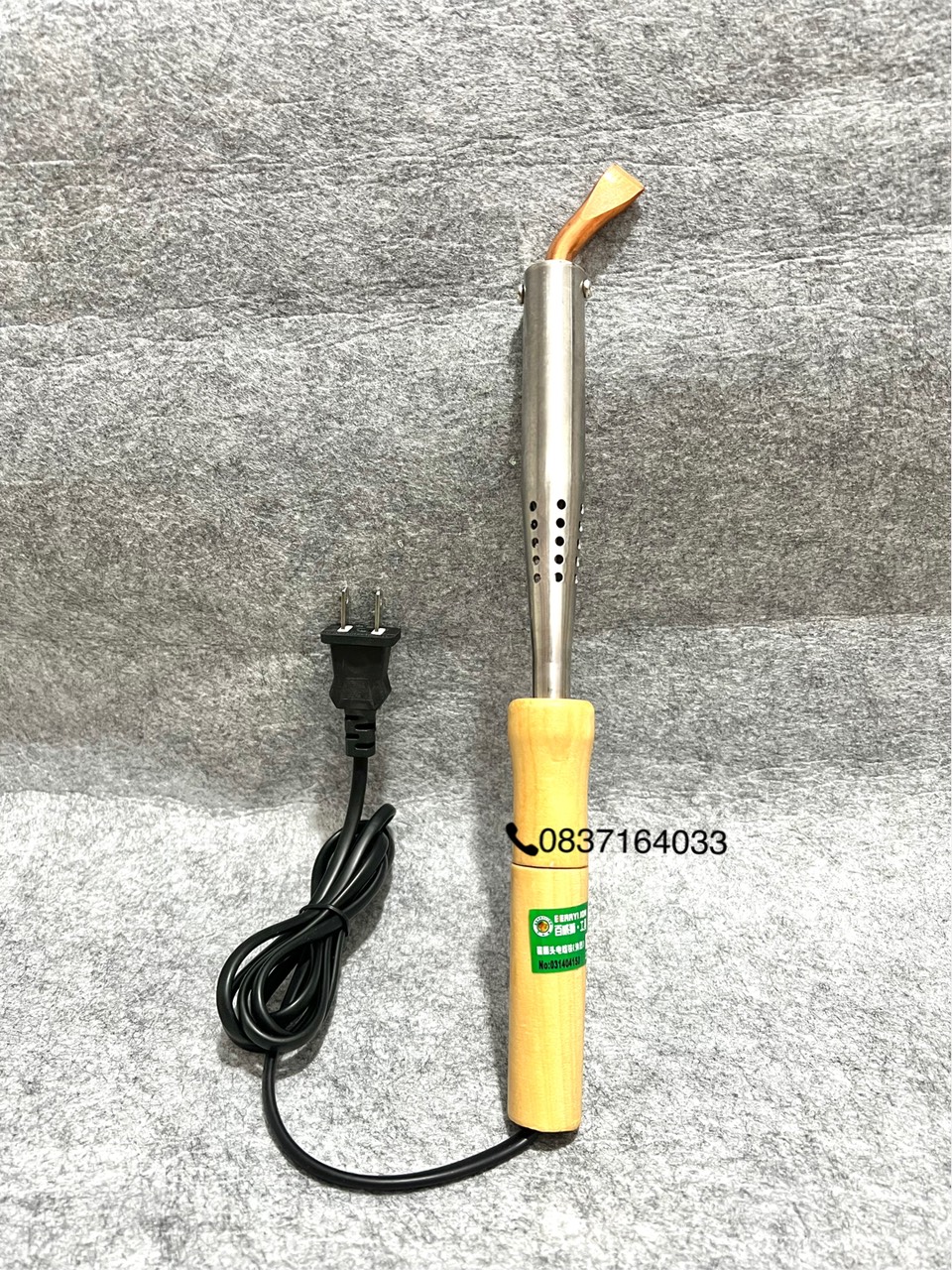 Mỏ hàn chì hàn thiếc đầu dẹp cán gỗ berrylion công suất 150w - chuyên dùng cho mối hàn to