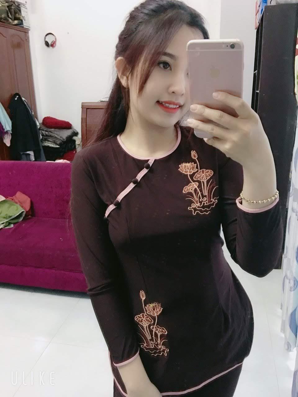 [HCM]Đồ lam đi chùa nữ đồ phật tử áo lam đi chùa mẫu thun viền tròn