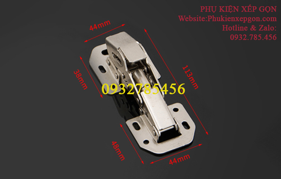 Bản lề bật cao cấp thép 11.3cm giảm chấn