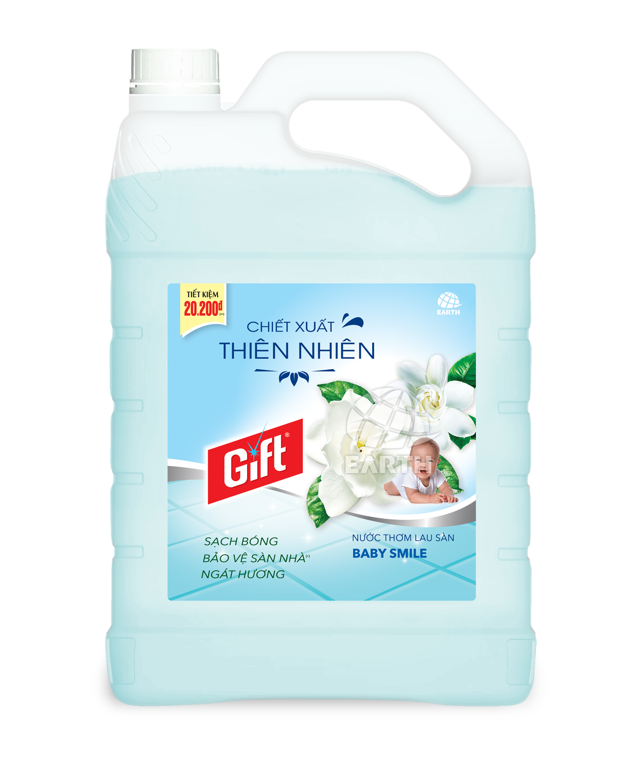 Nước lau sàn Gift Tinh chất Thiên Nhiên can 3,8kg SIÊU TIẾT KIỆM (Nhiều mùi hương)