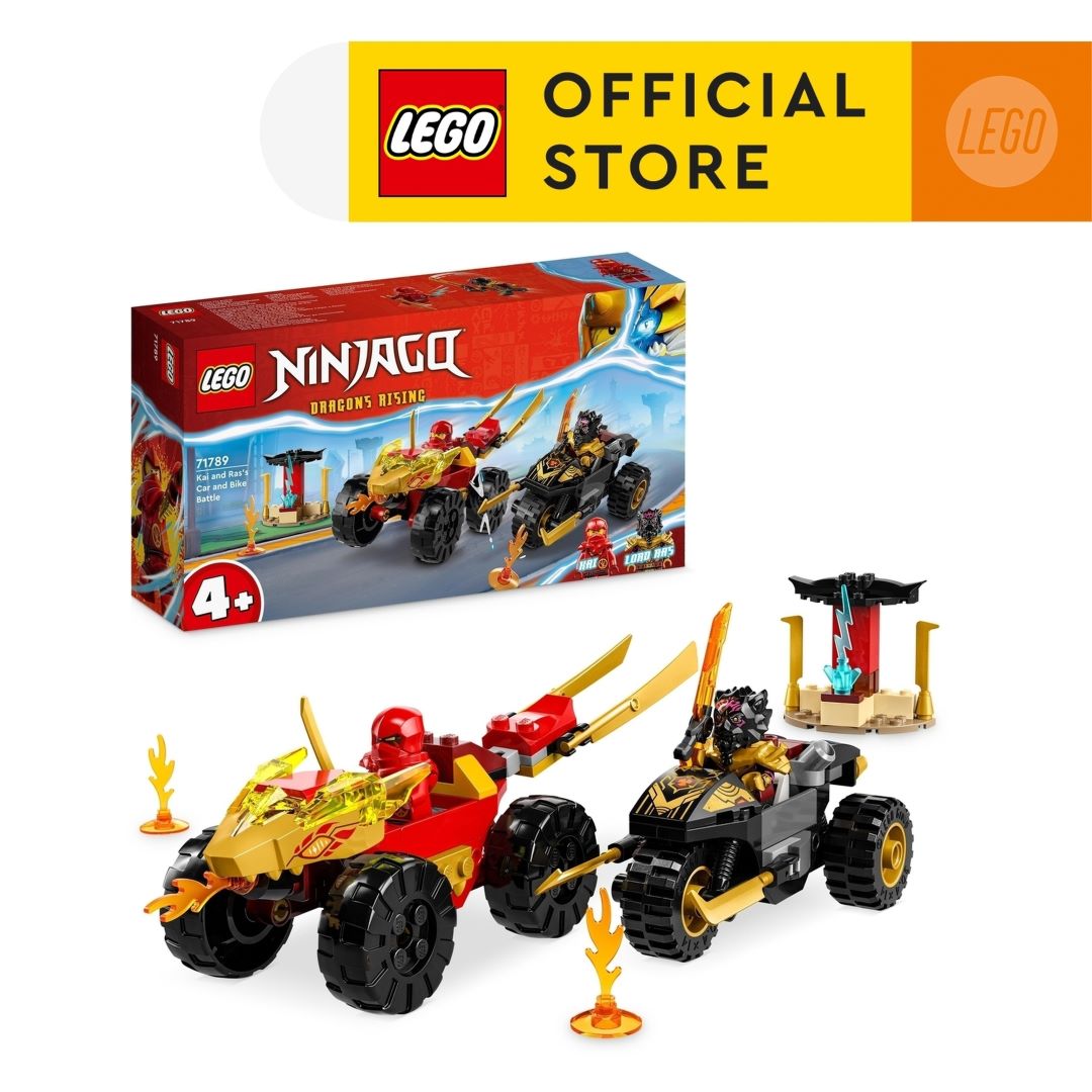 Lego ninjago 71789 đồ chơi lắp ráp chiến xe của kai đối đầu ras