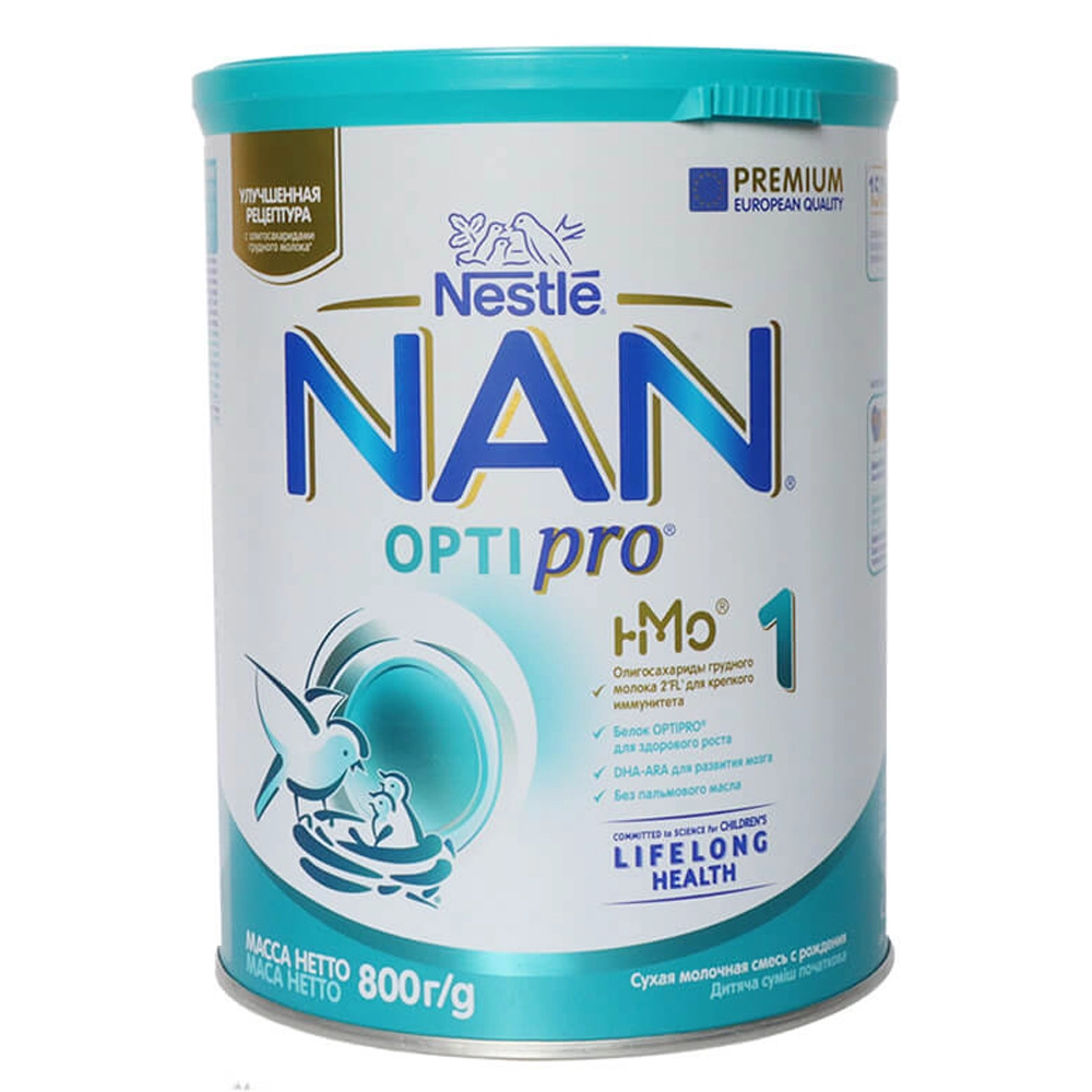 Sữa Nan số 1 Optipro HMO - Hộp 800gr dành cho trẻ từ 0 - 6 tháng tuổi xuất xứ Nga